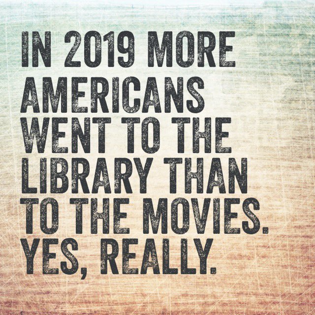 Libraries Attract More Visitors Than Movie Theaters Among Americans:2019